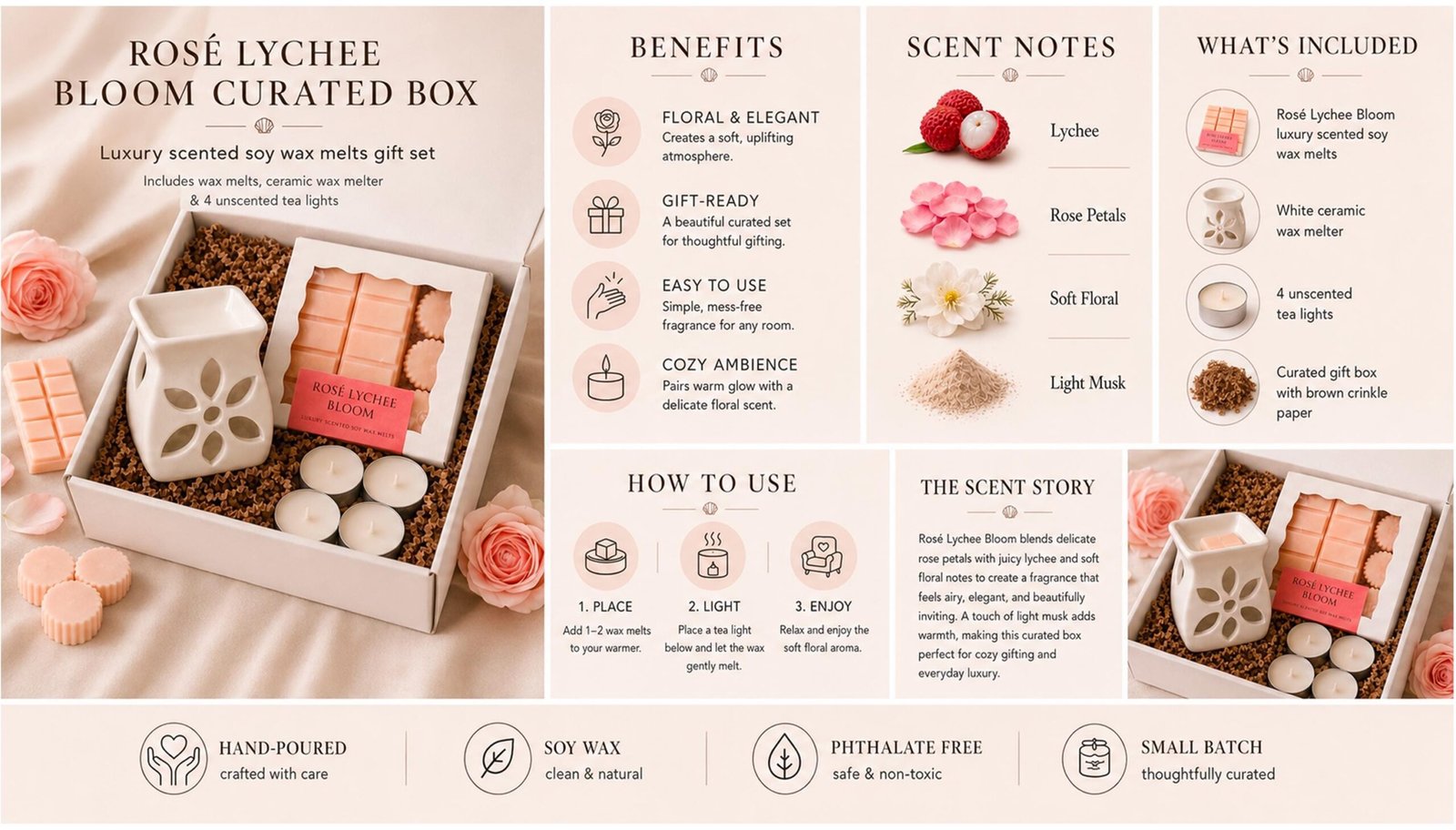 Rosé Lychee Bloom Melt Set — additional product view