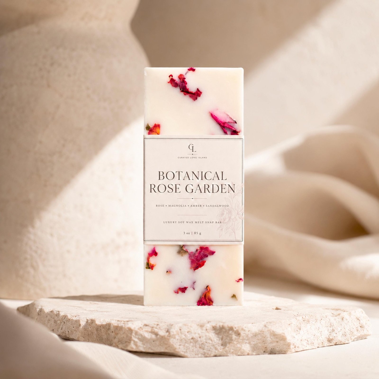 Botanical Rose Garden Wax Melts, floral soy wax melts (3 oz) by Curated Long Island
