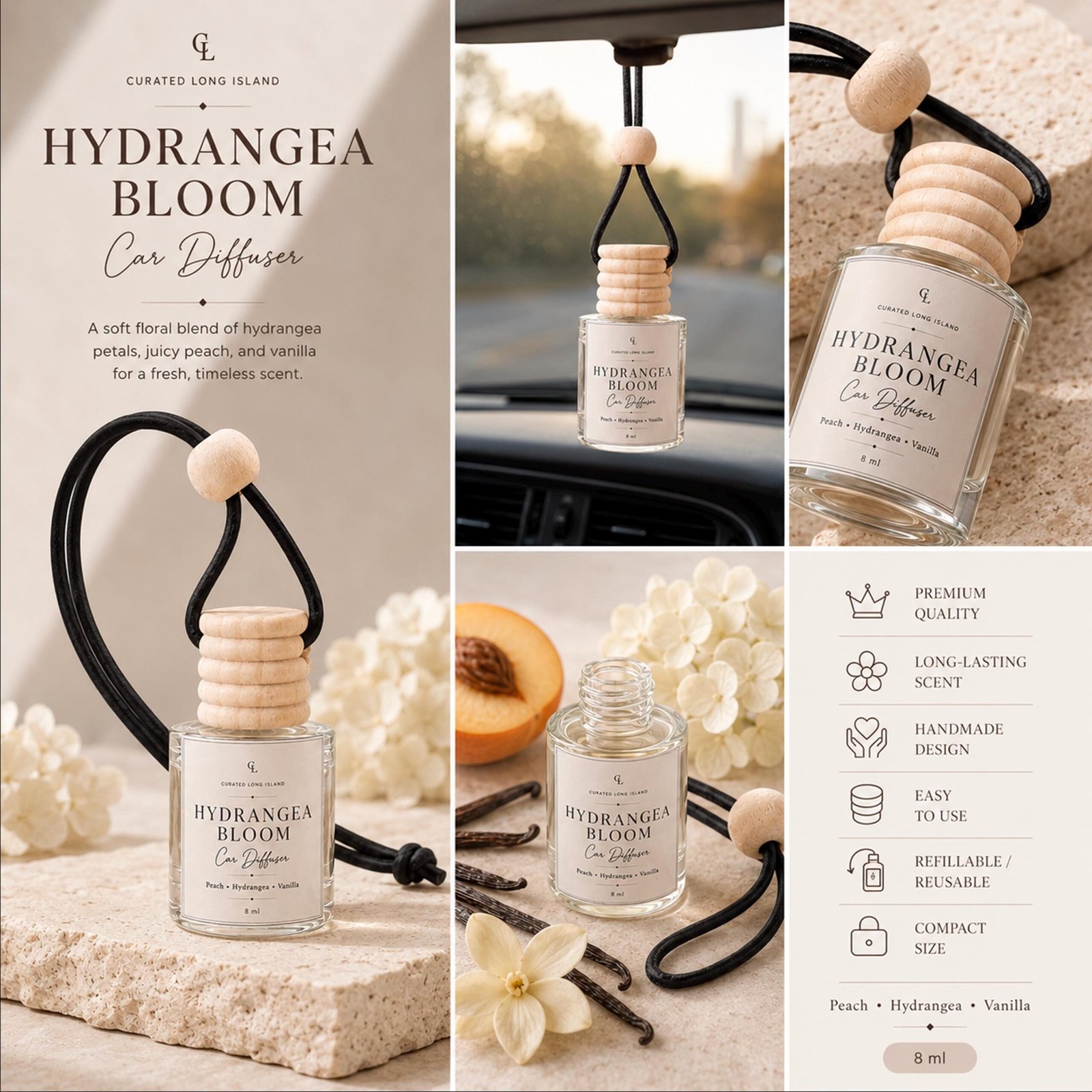 Hydrangea Bloom Car Diffuser — additional product view