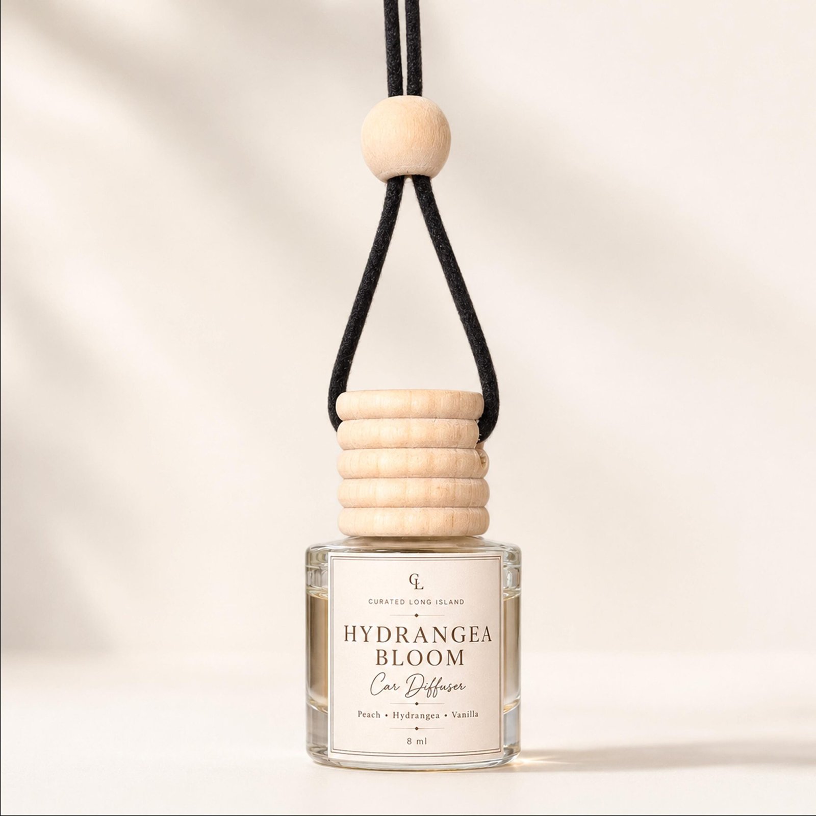 Hydrangea Bloom Car Diffuser, floral hanging car diffuser (8 ml) by Curated Long Island