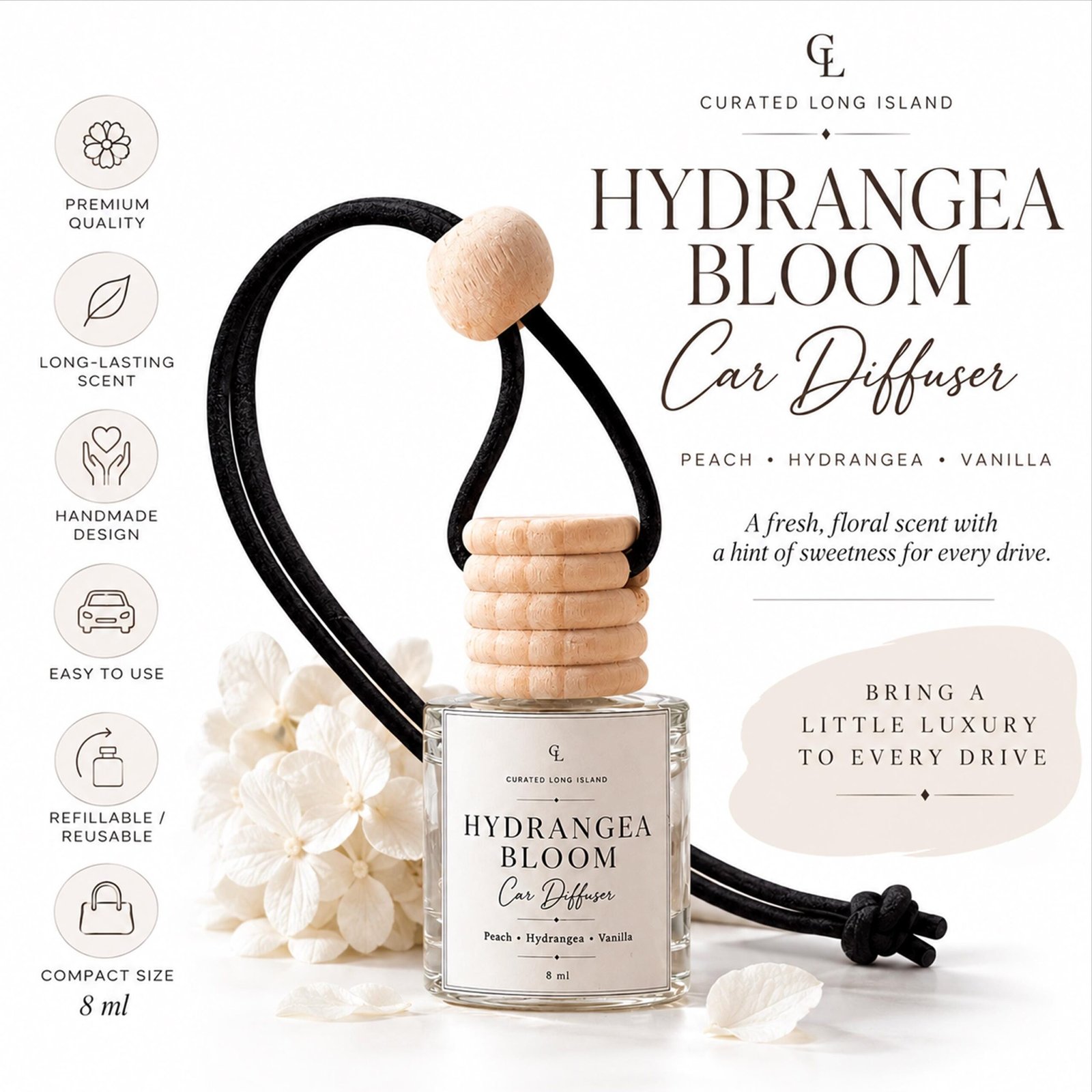 Hydrangea Bloom Car Diffuser — additional product view
