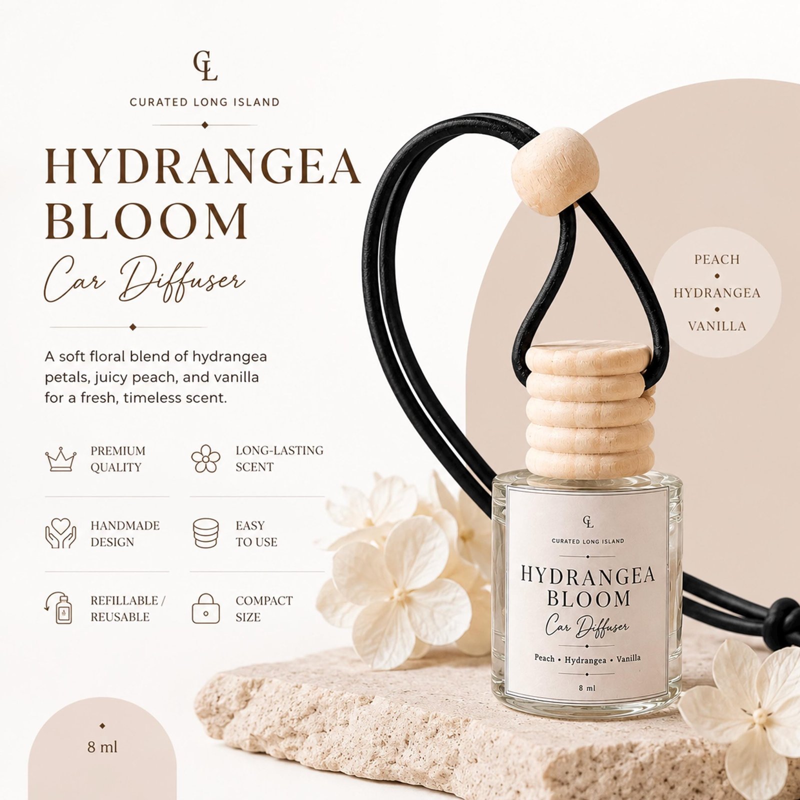 Hydrangea Bloom Car Diffuser — additional product view