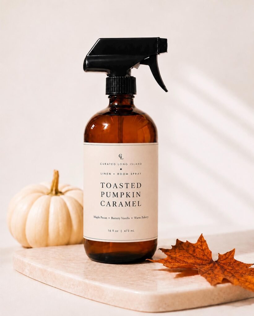 Toasted Pumpkin Caramel Room Spray, gourmand room and linen spray (16 fl oz) by Curated Long Island